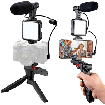 Video Making Vlogging Kit Tripod For Smartphone & Camera Vlog Kit